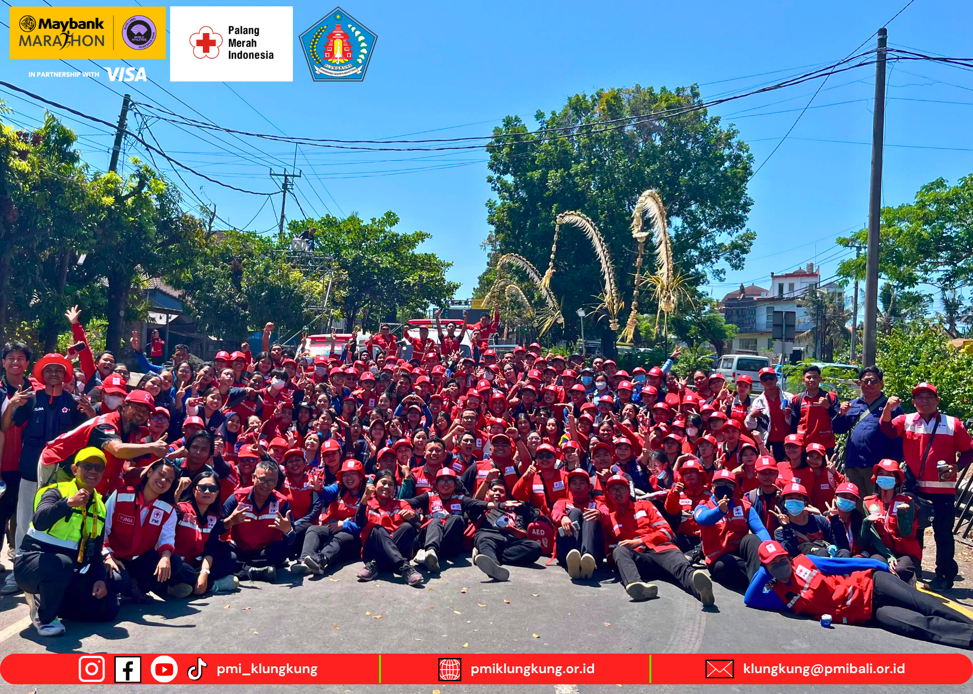 PMI Klungkung Terjunkan 32 Personel Dukung Kesiapsiagaan Maybank Marathon 2026